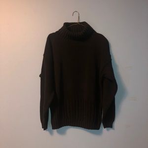 JEANNE PIERRE Black Knit Turtleneck Sweater Size L
